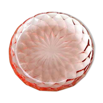 Pink glass plate