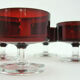6 ruby red champagne glasses, Cavalier Luminarc France 70