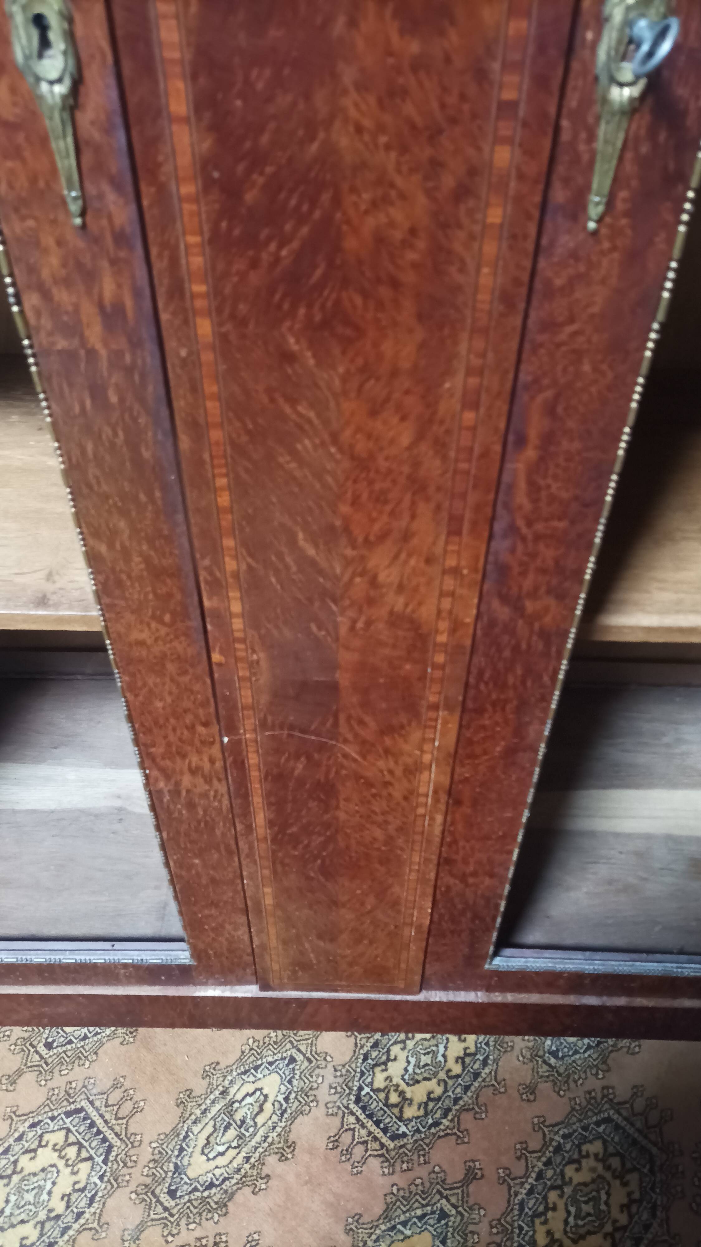 Louis XVI library in cedar burl