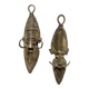Duo de masques africains bronze
