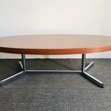 Table design low, oval shape, vintage.