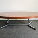 Table design low, oval shape, vintage.