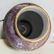 Small vase in Limoges porcelain – speckled purple decoration – Painted by Ma