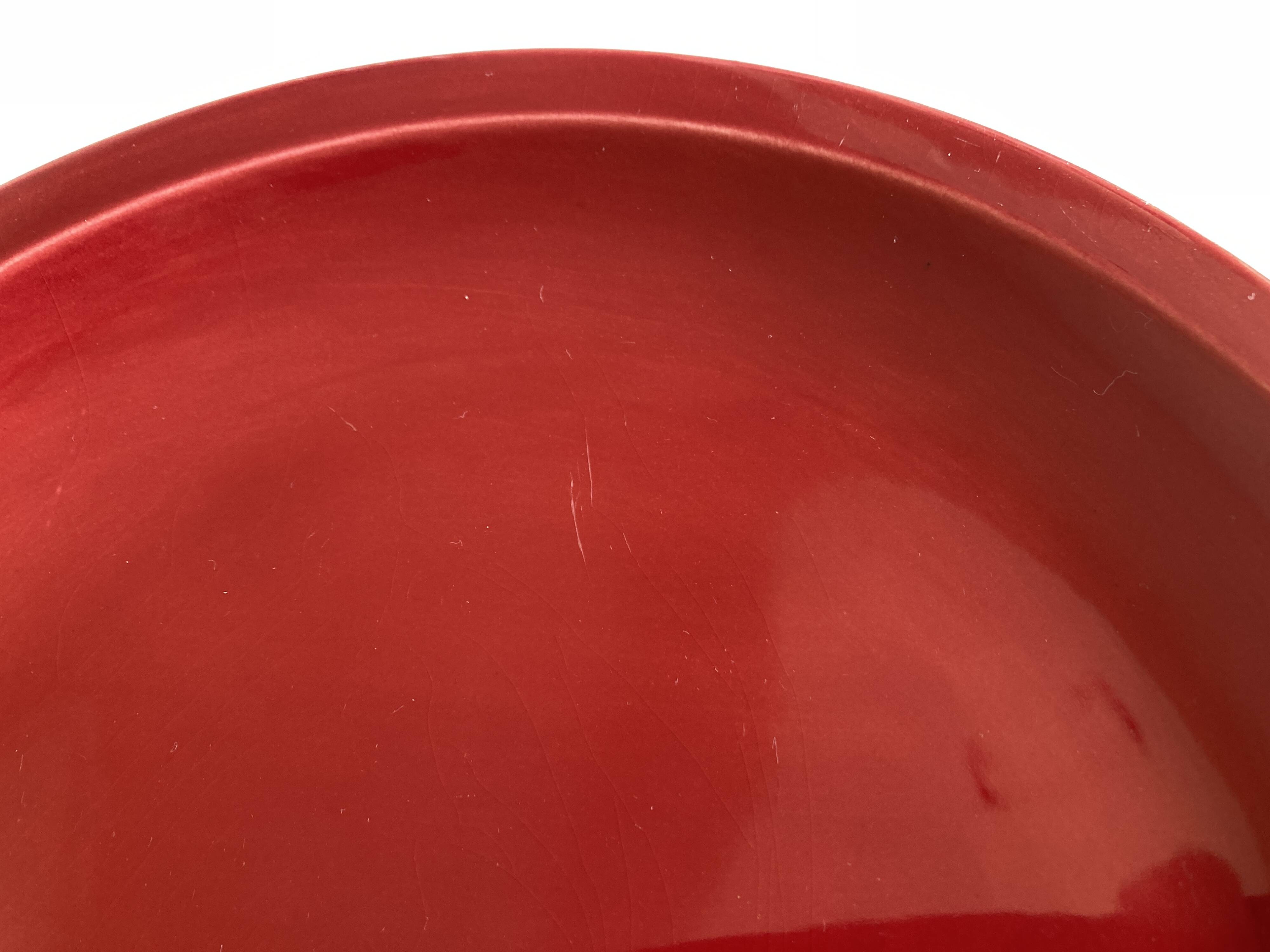 Set of 5 flat plates mid-century 1970 Longchamp earthenware