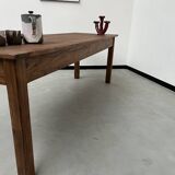 Table de ferme en pin 223 cm, années 70