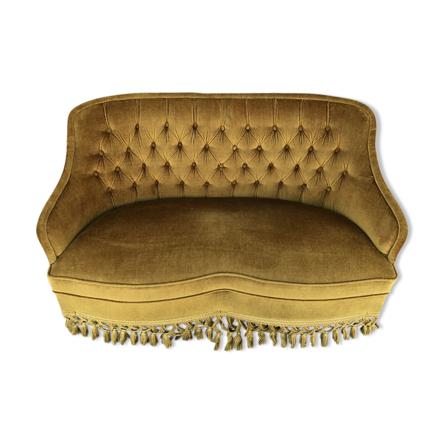 Bench velvet gold vintage
