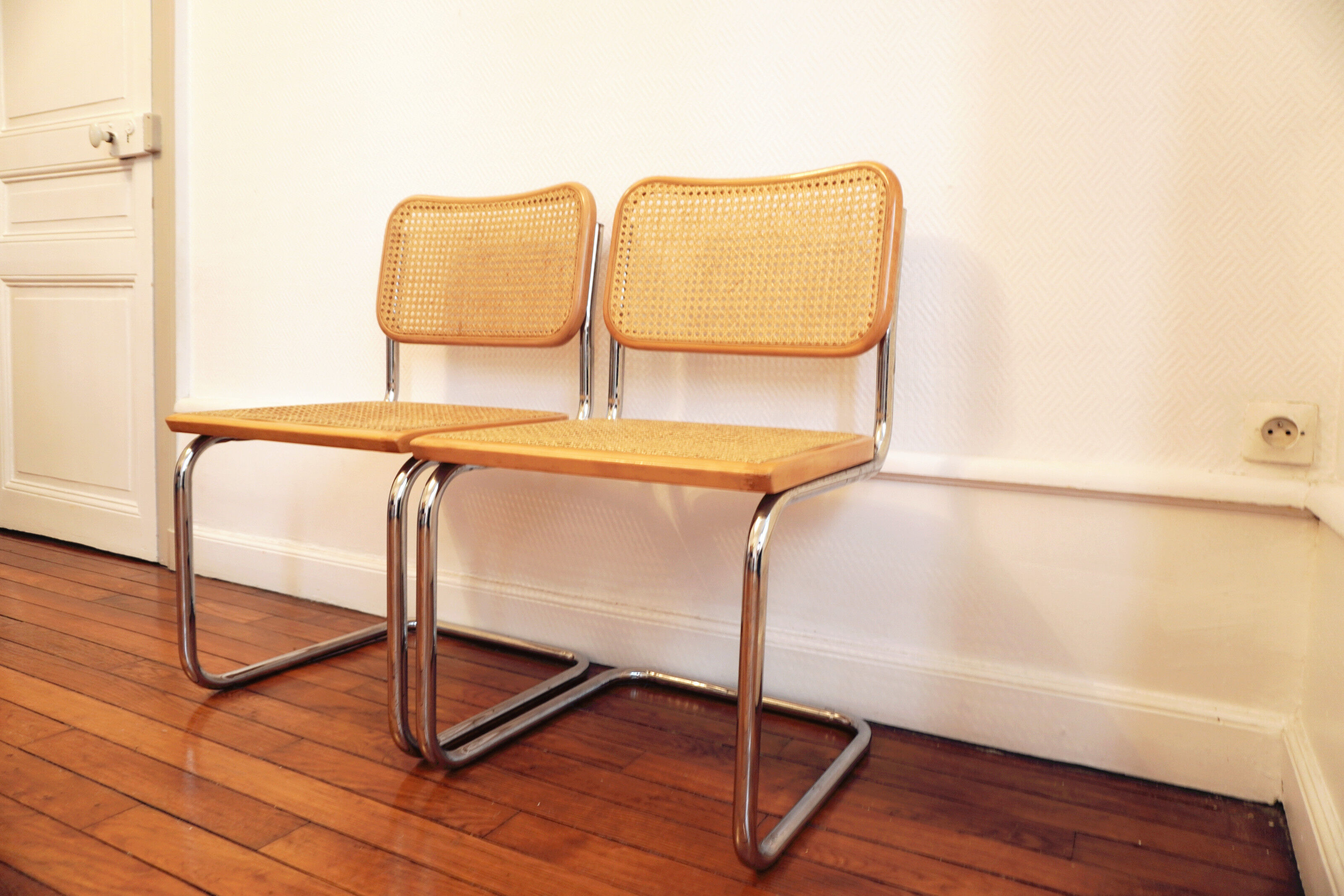 Pair of Cesca B32 chairs by Marcel Breuer