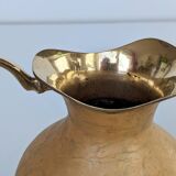 Pitcher, Hand painted brass jug