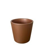 Copper-colored flowerpot