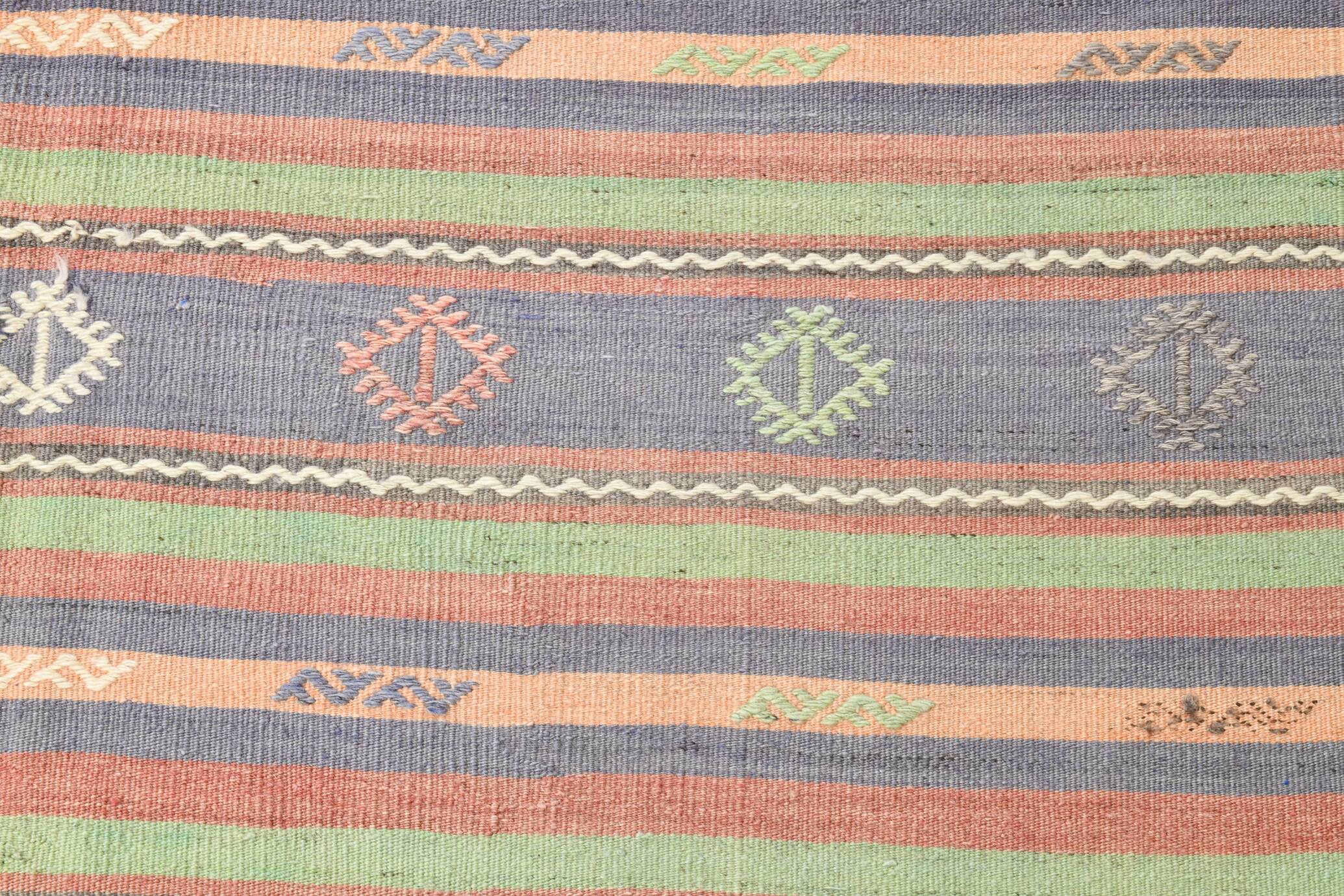 6x9 Modern Vintage Kilim Rug, 180x282Cm