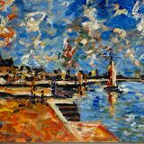 Tableau ancien, Marine, signée XX siècle