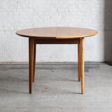Extendable dining table, round to oval, 1970s