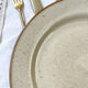 6 flat plates in speckled beige sandstone
