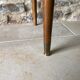 60s bedside table varnished wood compass feet