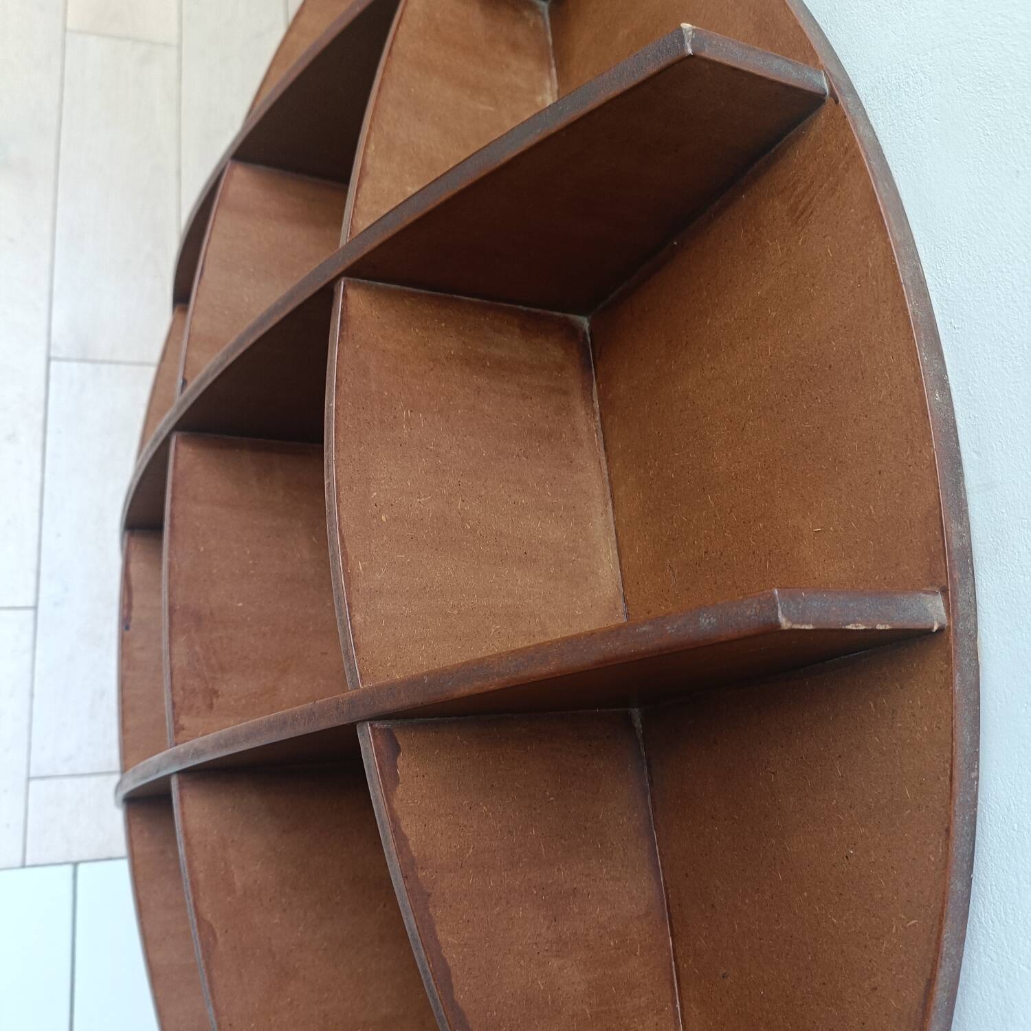 Vintage half-moon shelf