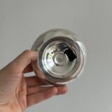 6 shiny metal footed bowls