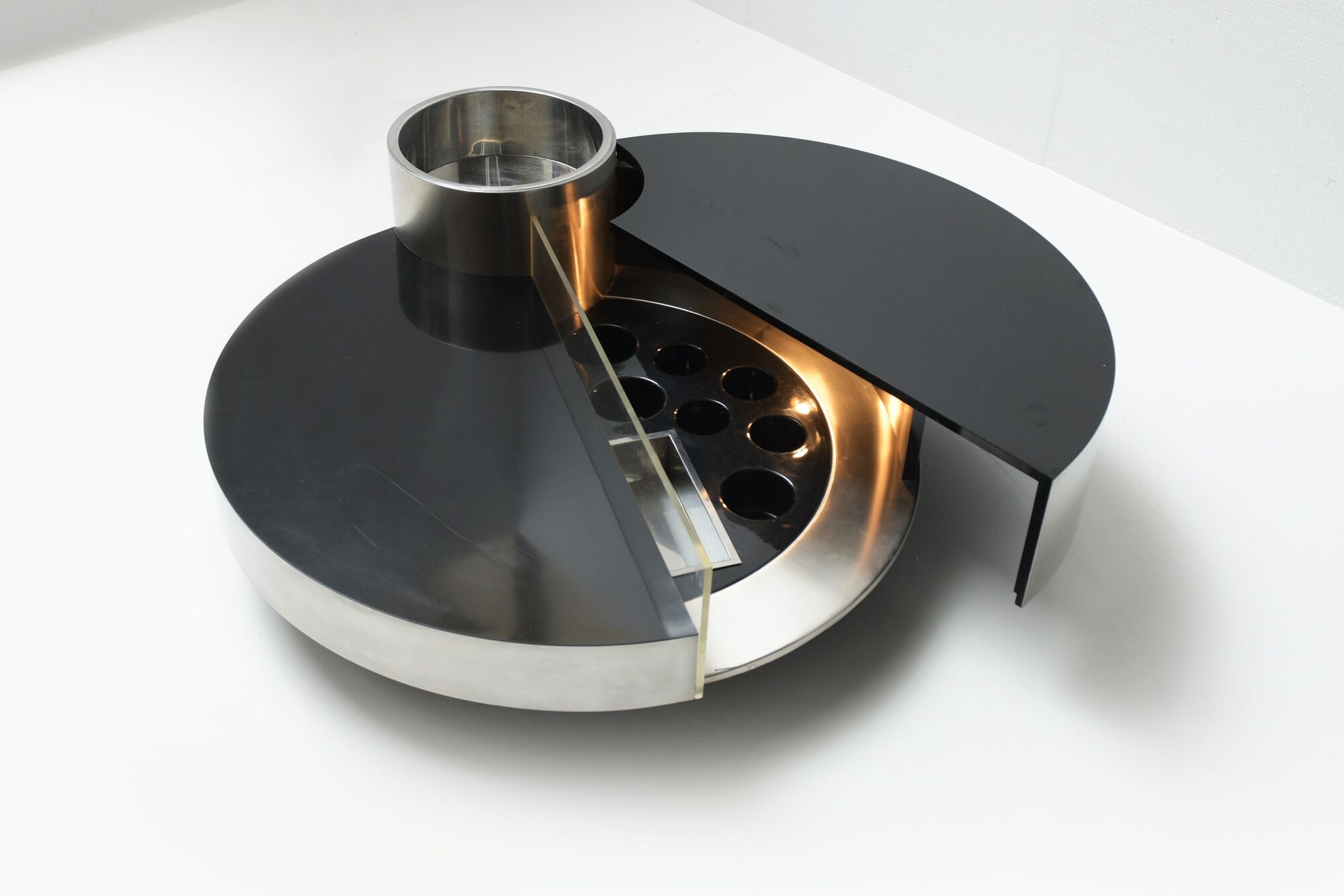 Harry’s bar rotating coffee table by Massimo Papiri for Mario Sabot Italy 1970s