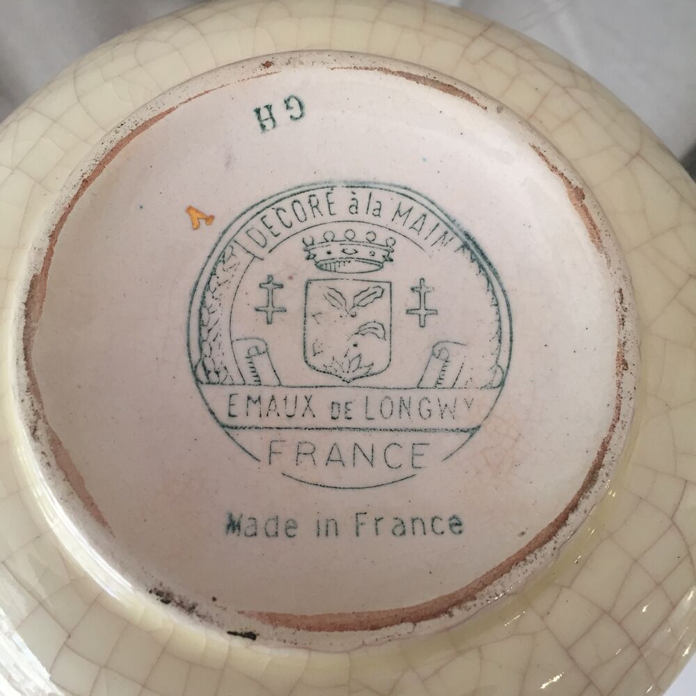 Pocket empty or cup in emaux of longwy remiremont vosges