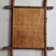 Miroir en bois tourné à l'imitation du bambou, des années 20-30, 42 x 49 cm