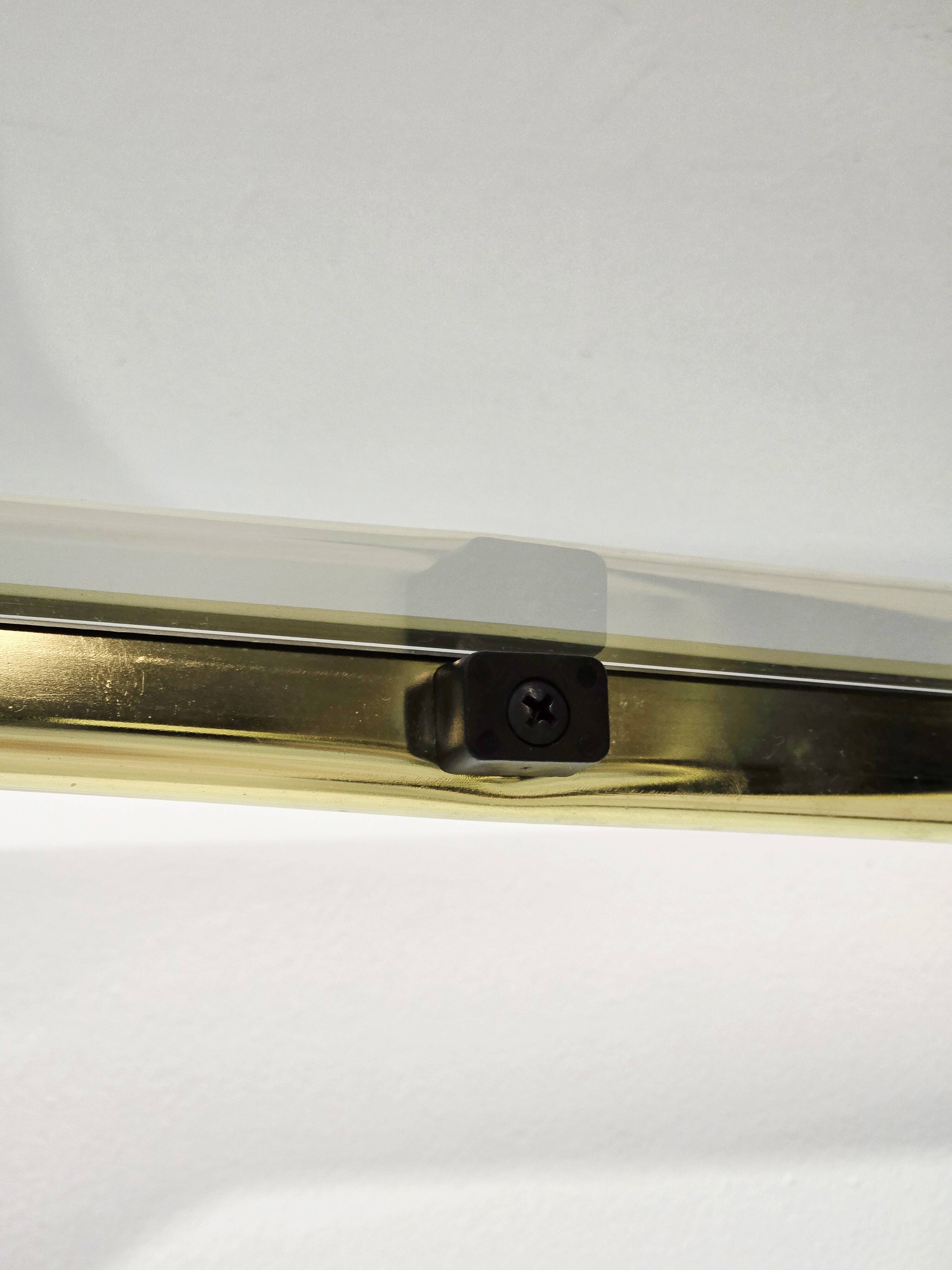 1950s glass and gold console table – Mid-century modern style