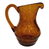 Biot pitcher in bubbled glass