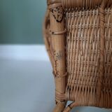 Fauteuil à bascule en rotin et osier