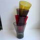 Set of 4 colorful design water glasses 70s