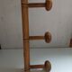 Bamboo wooden wall coat holder 6 hooks