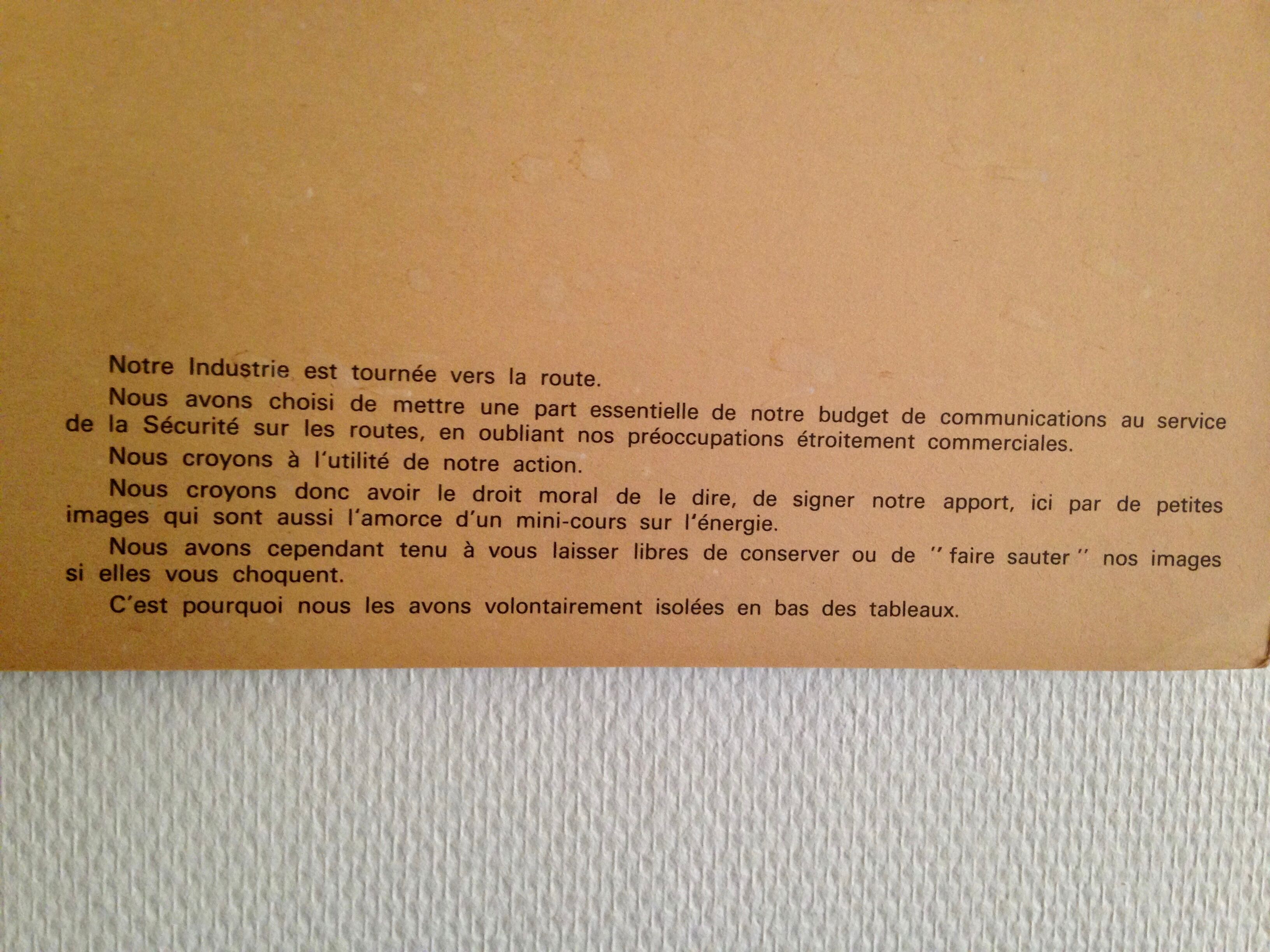 Poster school road safety Antar 1970 materialized channels