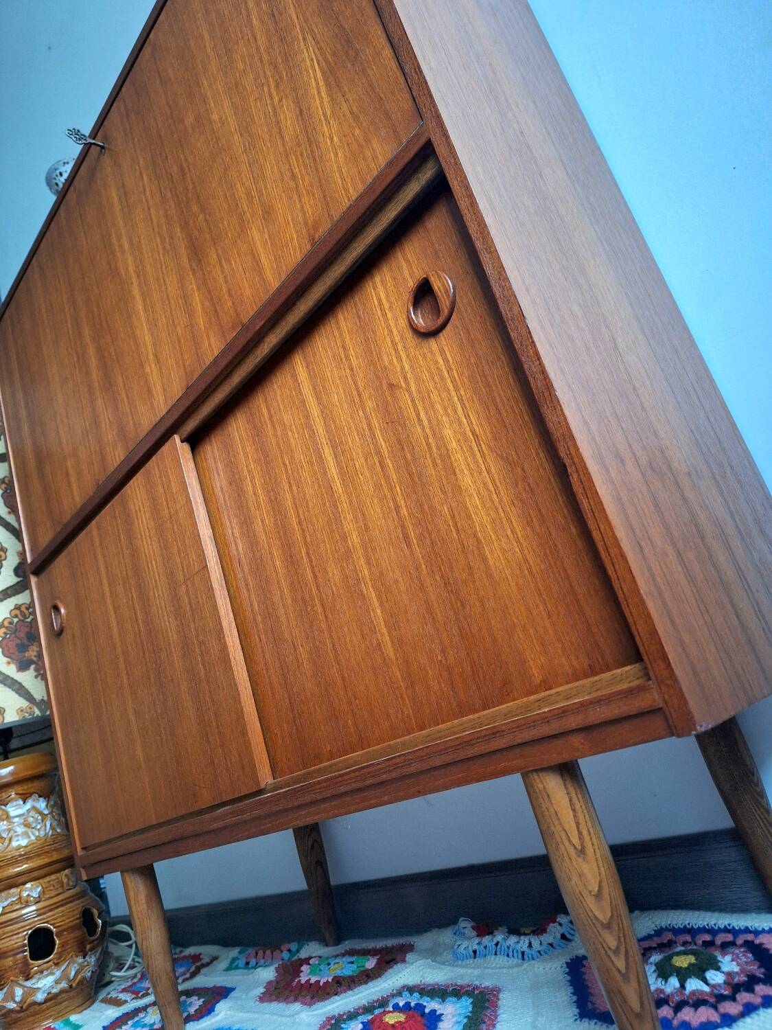 Vintage teak sideboard and secretary