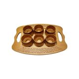 Vintage Cup Holders With Tray, 1970s