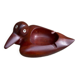 Mahogany Wood Duck Ashtray