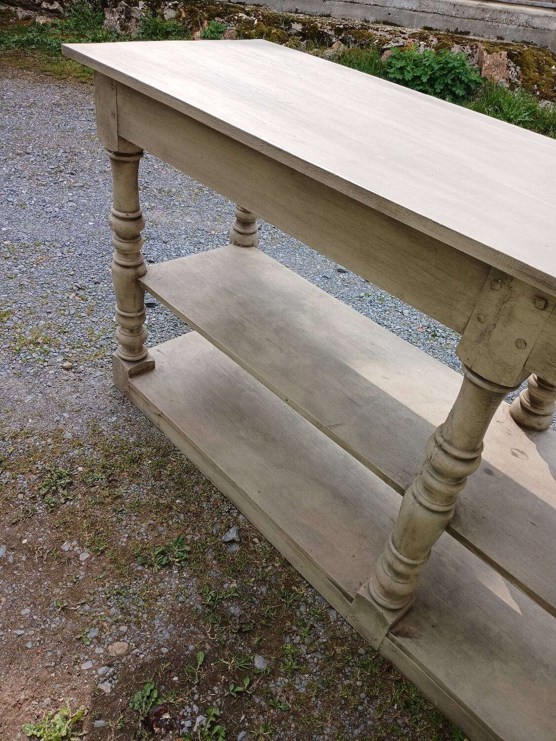 Antique style wooden draper's table