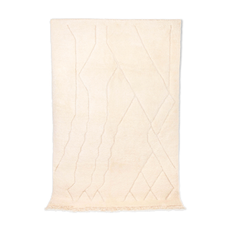 Tapis berbere beni ouarain ecru 300 x 200 cm
