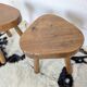 Paire de tabourets brutalistes
