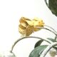 Floral chandelier with yellow flowers and green leaves, 90s