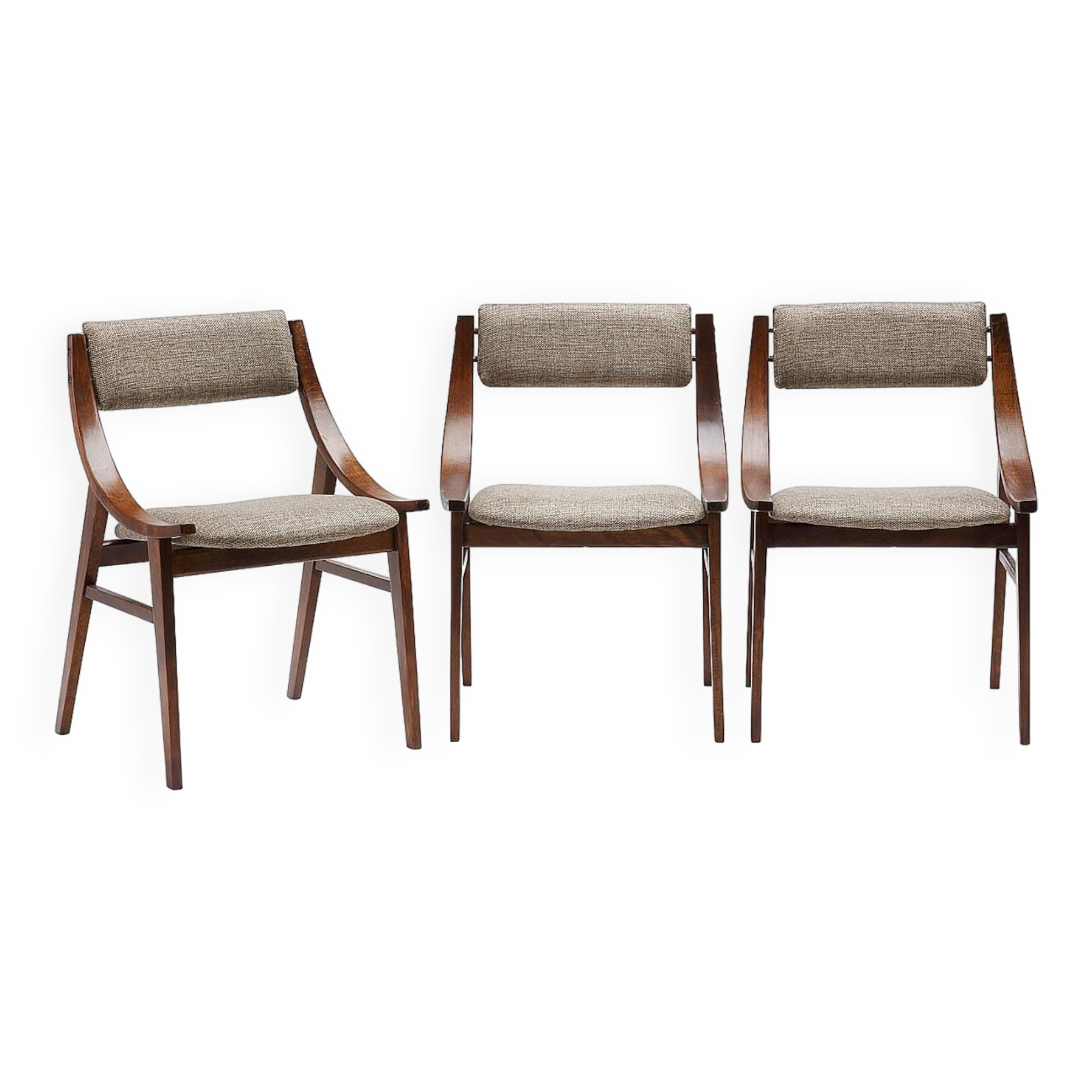 Set of 3 skoczek chairs from the 60s.