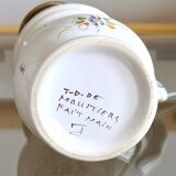 Large handcrafted earthenware lamp from Moustiers