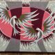 Vintage canvas 1970 signed Claude BLEYNIE, doves