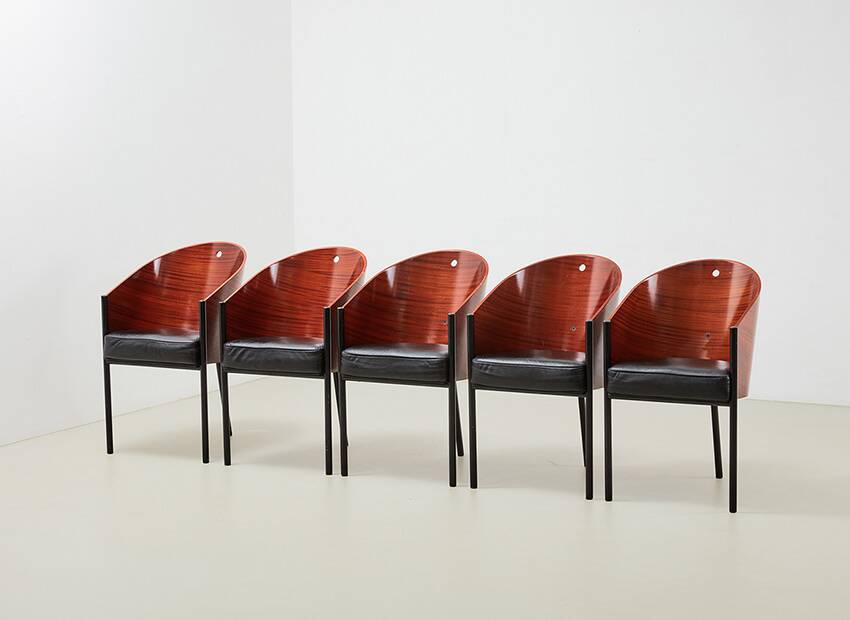 Philippe Starck Set of 5 Costes Dining Chairs for Driade Aleph Italy 1984