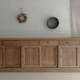 Old large pharmacy cabinet - profession / solid oak