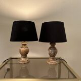 Mina France marble bedside lamp bases