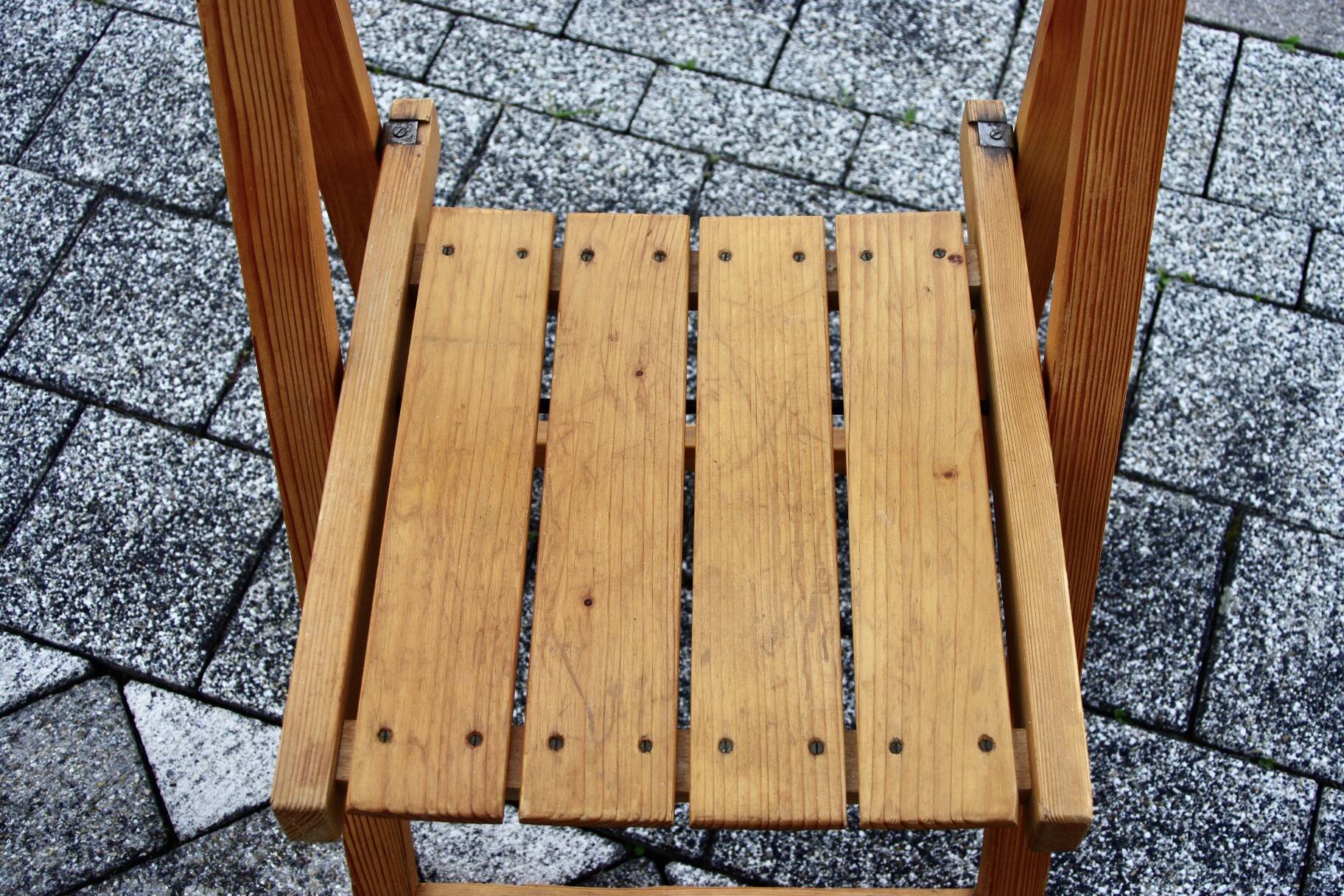 Vintage  pine folding chair