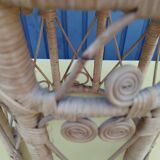 Peacok vintage bohemian chic rattan stool
