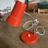 Lampe articulée en métal rouge, années 60