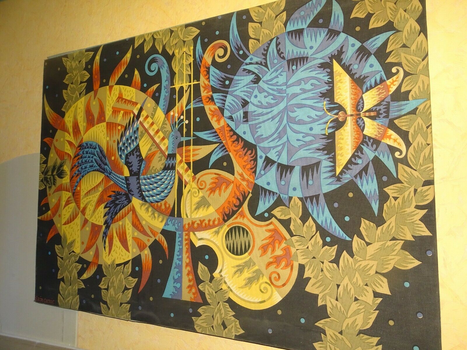 Alain cornic tapestry: "night music"