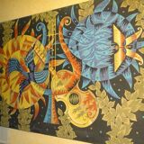 Alain cornic tapestry: "night music"