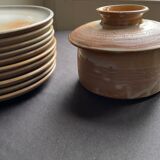 Pot with lid in stoneware vallauris