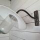 Industrial iron swan neck wall light