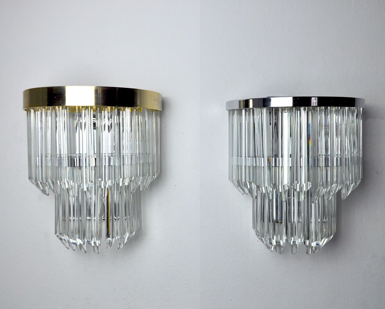 Venini wall lamp duo, Italy, 1970